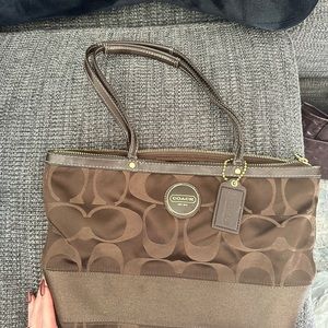Brown coach purse
